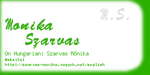 monika szarvas business card